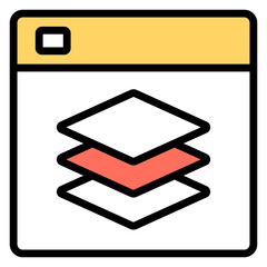 An editable design icon of layers 


