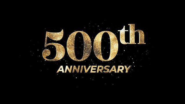 500th Anniversary Animation Text, Alpha Channel