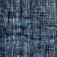 Seamless Denim Texture with Classic Blue Jean Threads

