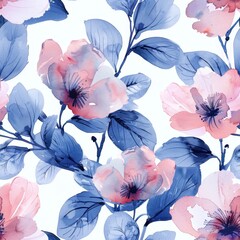 Soft Watercolor Floral Pattern for Spring and Summer

