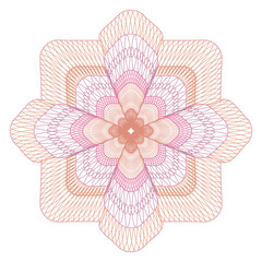 An abstract vector guilloche vignette. Vector image.