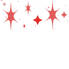 Sparkling stars decorate graduation day. Congratulations. Vector elements for design.