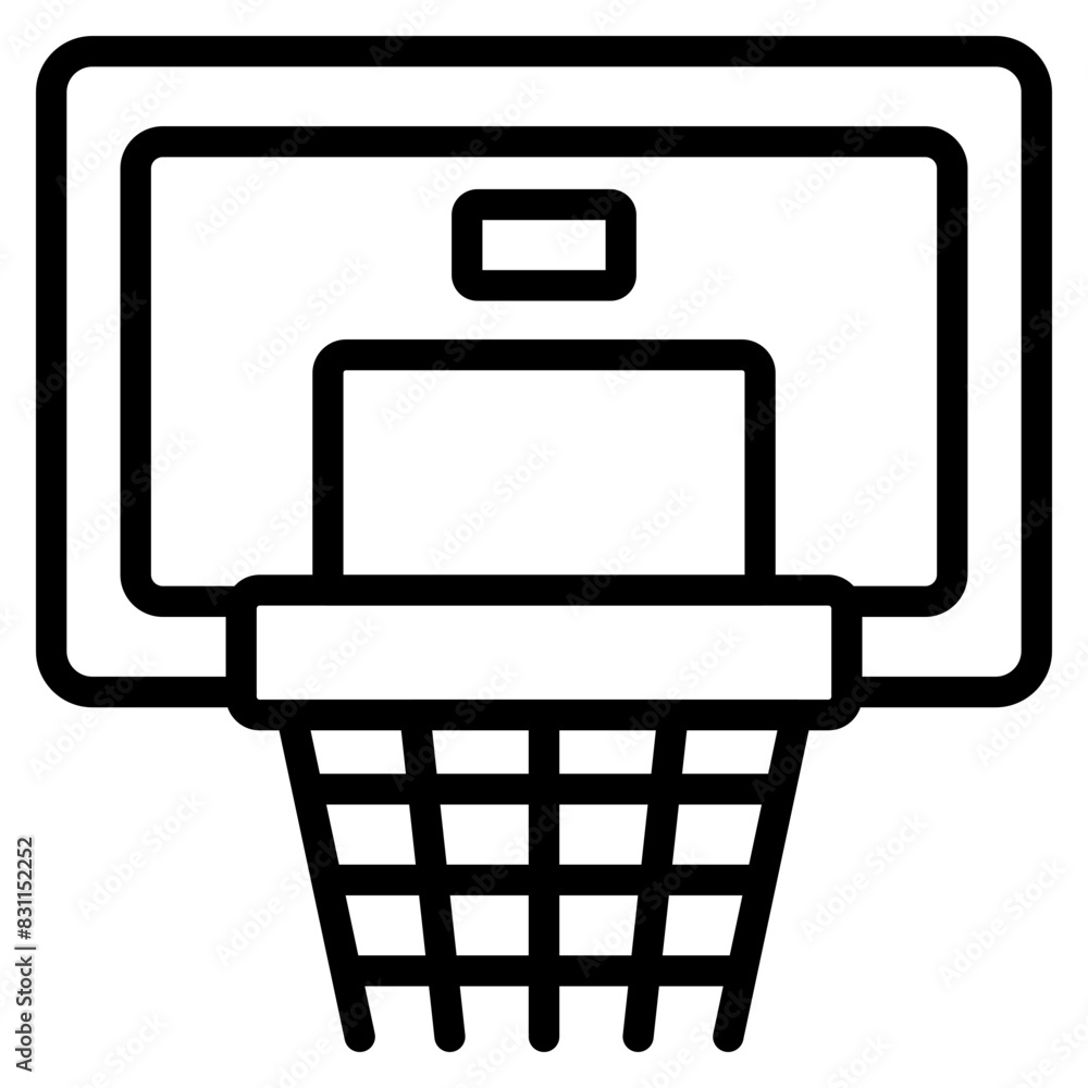 Canvas Prints Basketball hoop icon in editable style

