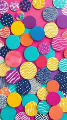 Naklejka premium Abstract art, Colorful pattern, Geometric design