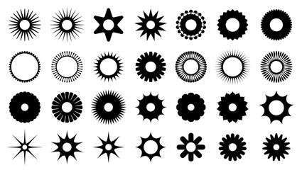 Black Geometric Circular Patterns