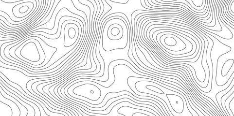 Abstract topography contour map background design .modern design with white background and black wave lines .geography contour map linear background vector illustration .