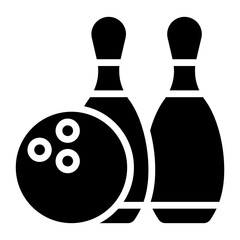 Editable design icon of bowling ball

