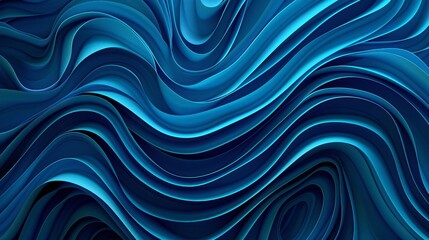 abstract background with wavy lines in shades of blue dynamic flowing pattern vector illustration
