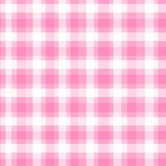 Seamless pink and white plaid pattern background. Perfect for textile designs, wallpapers, and digital projects with a classic and timeless touch.