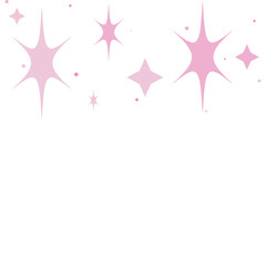 Luxurious decoration with shimmering pink stars.