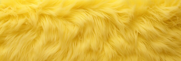 Abstract yellow fur texture illustration with soft, fluffy appearance, perfect for backgrounds and creative designs, horizontal with copy space. Textures, abstract art, fluffy design, vibrant colors 