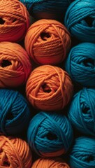 Orange and Blue Balls of Wool