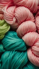 Pink and Green Yarn