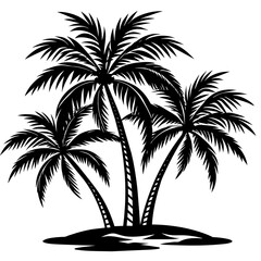 Fototapeta premium palm tree silhouette