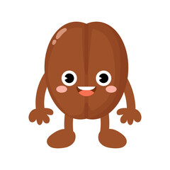Funny coffee bean cartoon, Character bean