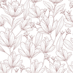 Lovely and Beautiful Spring Flowers Pattern for Fabric, Wallpaper, and More