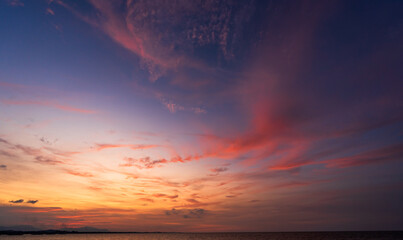 sunset over the sea