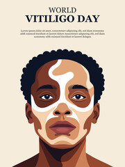 World Vitiligo Day background.