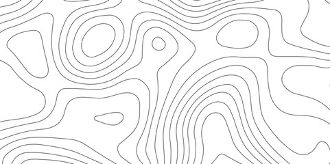 Abstract topography contour map background design .modern design with white background and black wave lines .geography contour map linear background vector illustration .