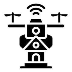 Editable design icon of drone home 

