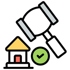 Obraz premium Trendy design icon of auction