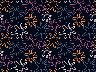 blots, atom, knitted seamless pattern, knitted abstraction