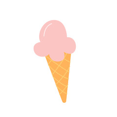 Ice Cream. Modern Flat Vector  Illustration.