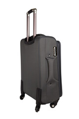 Gray suitcase isolated