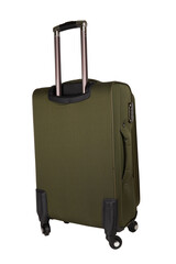 Green suitcase isolated
