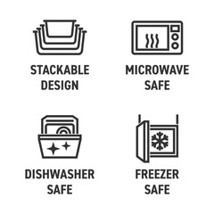 Stackable, Microwave, Dishwasher or Freezer safe 