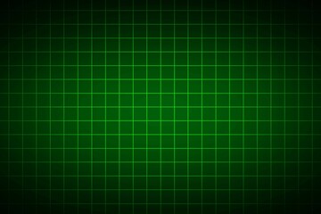 Green grid pattern background with neon glow light. Thin line pattern background. Green digital grids background, hi-tech, virtual reality concept