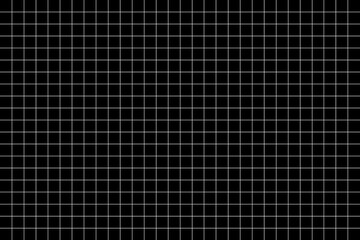 Grid pattern background on black background. Black white grid background. Thin line pattern background