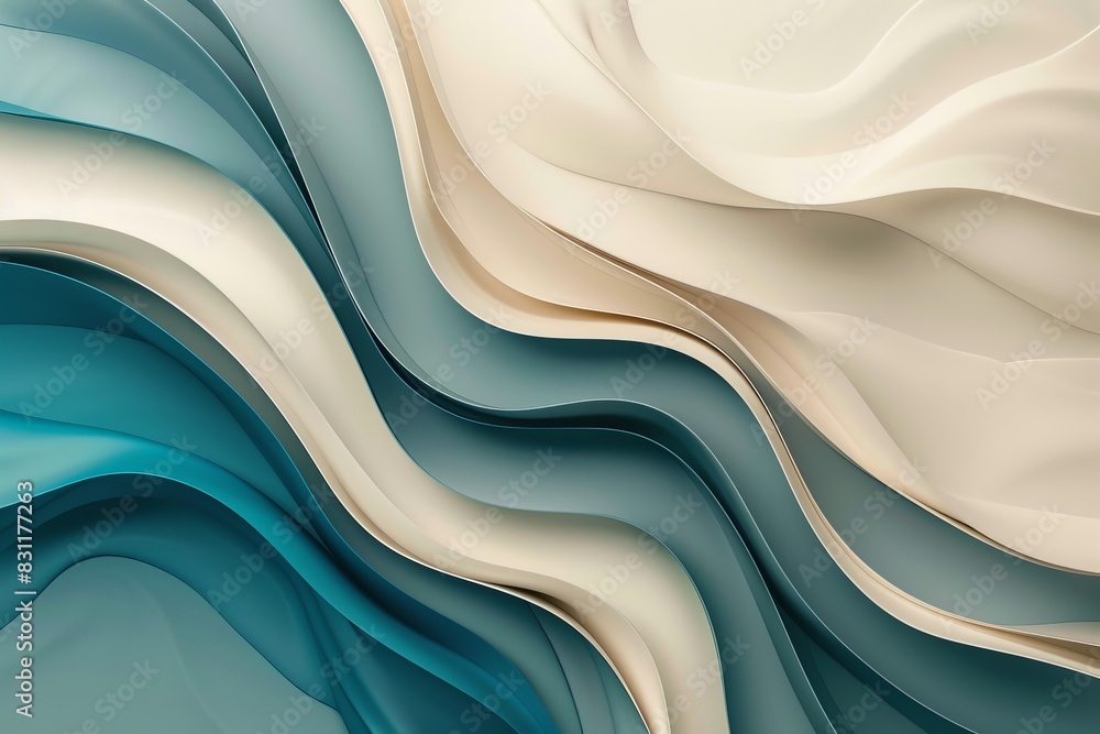 Poster modern elegant presentation template with smooth curves and clean professional background design