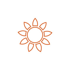 Sun flower plant logo design