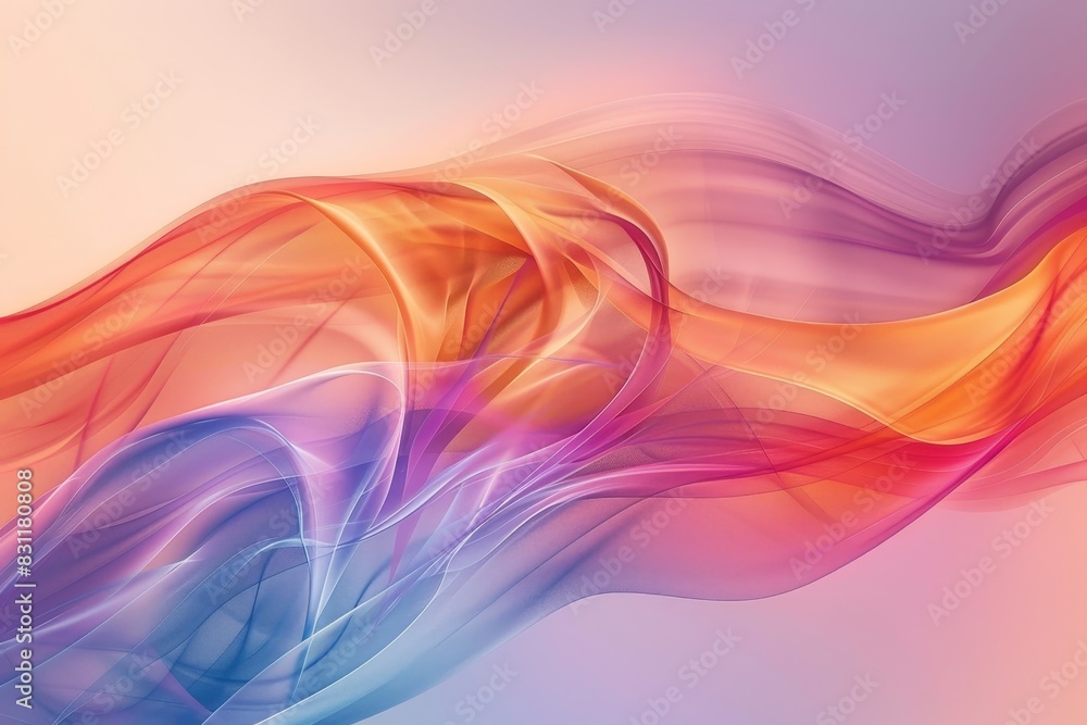 Poster elegant presentation background with flowing curves and minimalist layout for templates