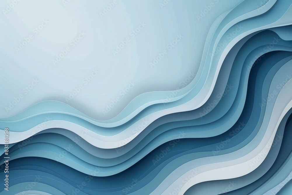Poster elegant curves - modern presentation template with soft background design