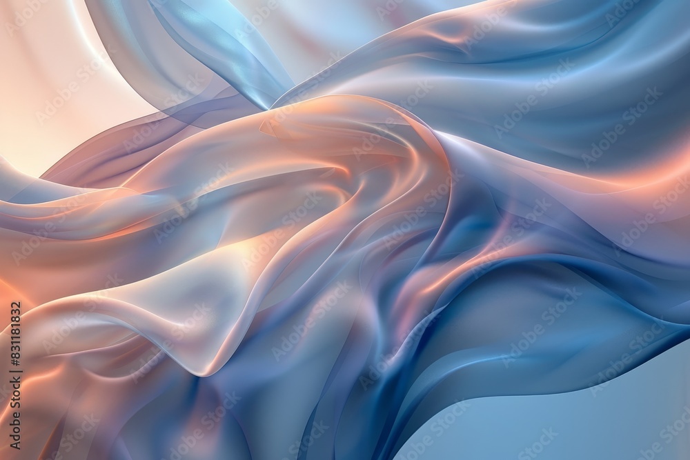 Poster minimalist abstract background with smooth curves for presentations