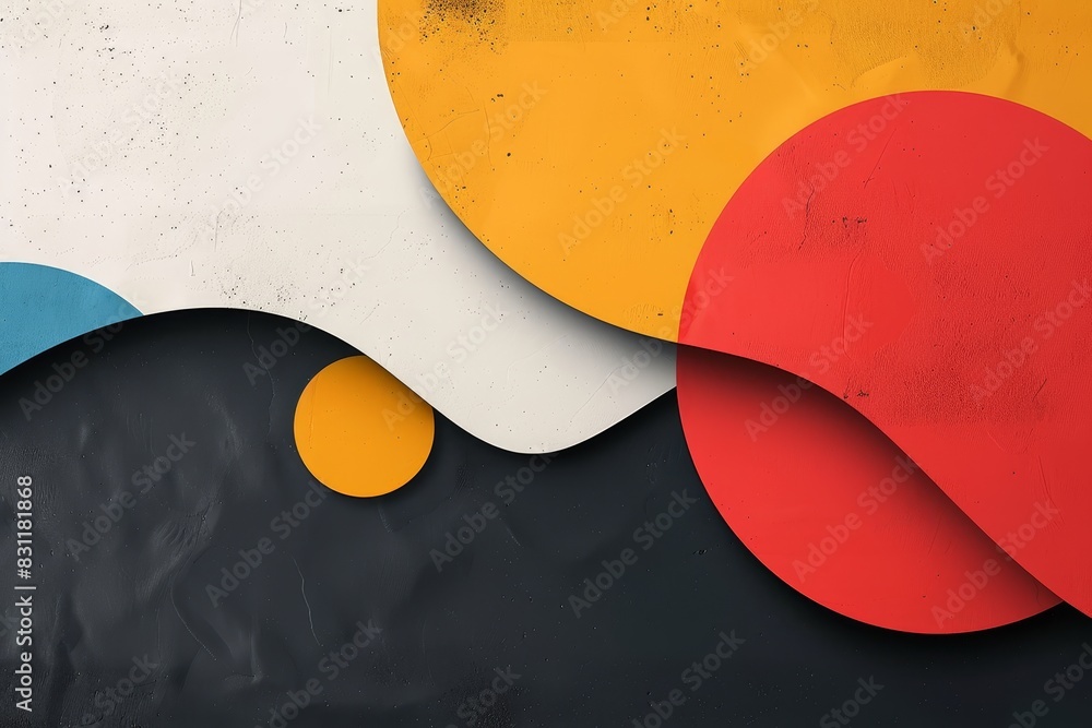 Poster Elegant Minimalist Presentation Template with Curves and Simple Background Design