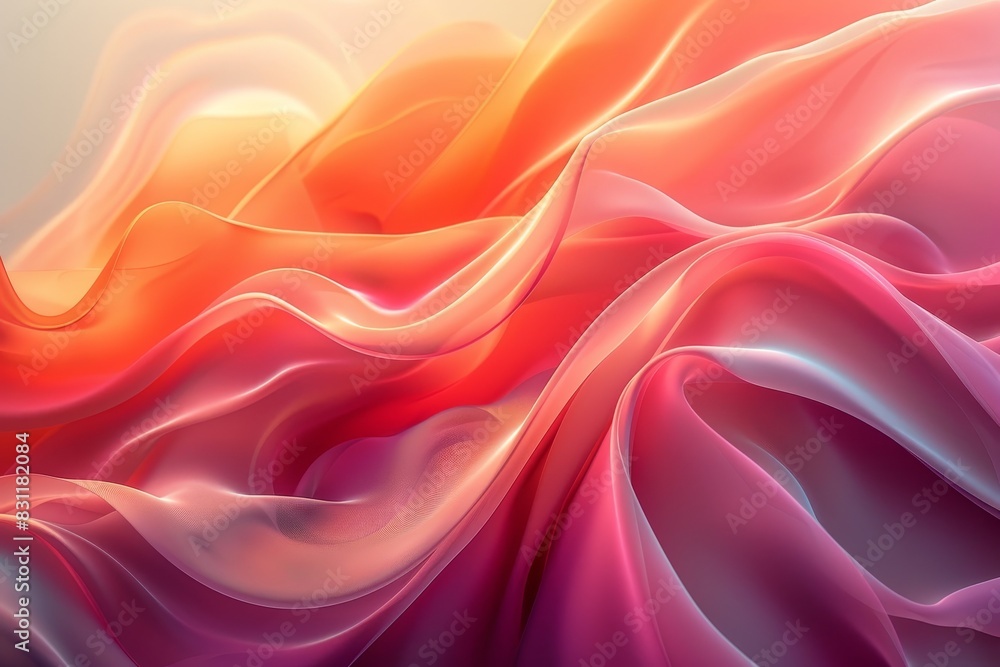 Poster minimalist abstract background with elegant smooth curves for presentations