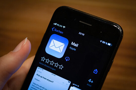 23.04.2020, Sicherheitsl&uuml;cke beim iOS-Mailprogramm auf iPhones und iPads. Die iOS-Mail-App zum Download im AppStore.