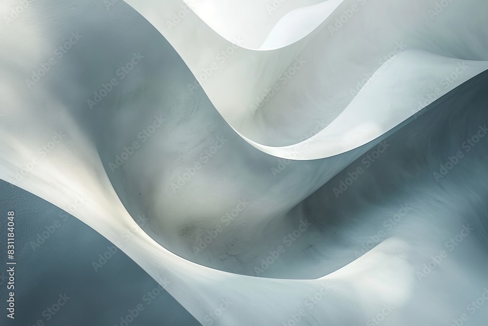 Poster sleek modern presentation template with subtle curves and minimalist background