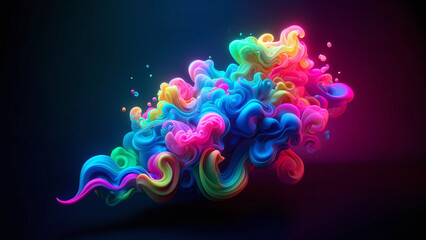 Abstract Colorful Cloudburst