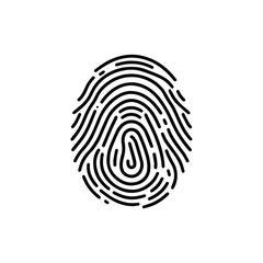 fingerprint scanning icon sign