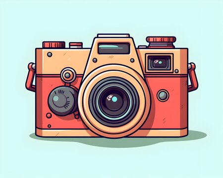 Vibrant Vintage Film Iconic Retro Design in Pastel Tones