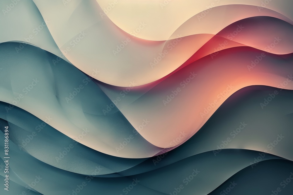 Poster sleek presentation template with subtle curves and modern design