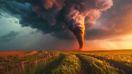 Tornado storm twister hurricane, climate change, 16:9