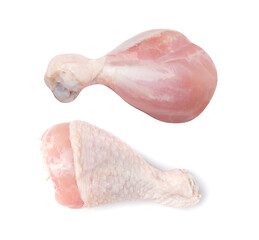 Raw Chicken Drumsticks Isolated, Uncooked Poultry Legs, Fresh Hen Meat, Fresh Chicken Drumstick