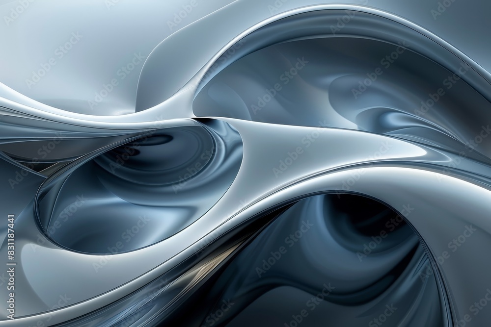 Poster fluid elegance - abstract background with smooth flowing curves for presentations