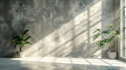 a pristine wall serves as the focal point, its clean surface adorned with subtle textures. Gentle...
