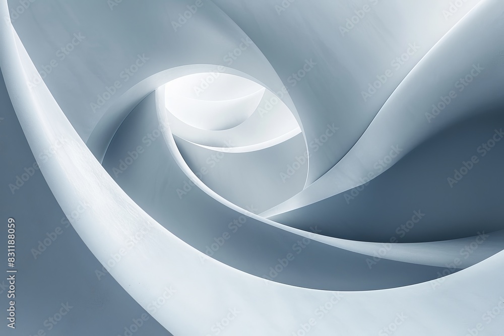 Poster Modern and Minimalist Presentation Template with Soft Curves for Professional Use